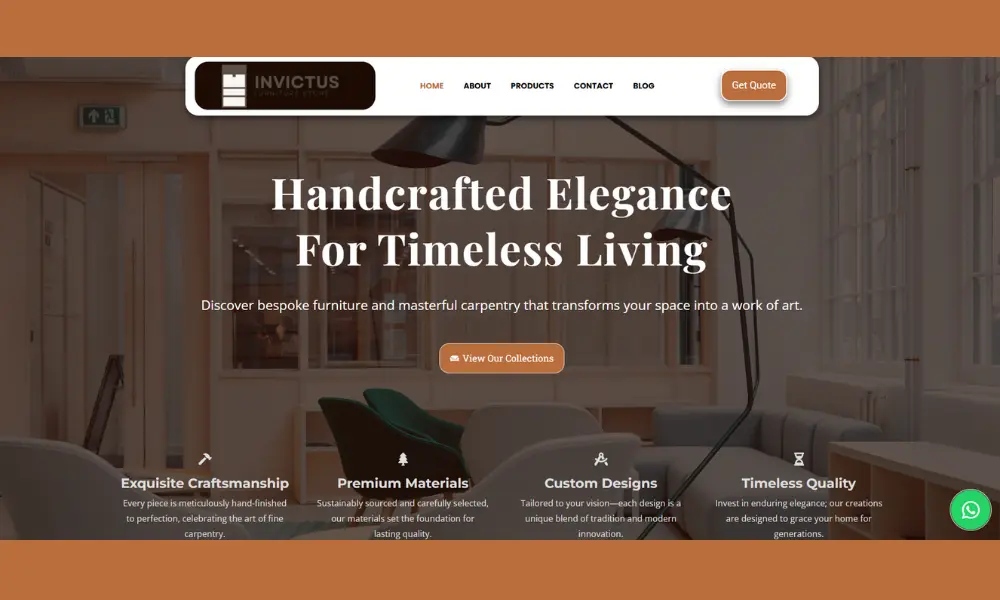 Invictus Furniture Website Design Case Study 1 Furniture website design for Invictus Furniture in Port Harcourt, Rivers state