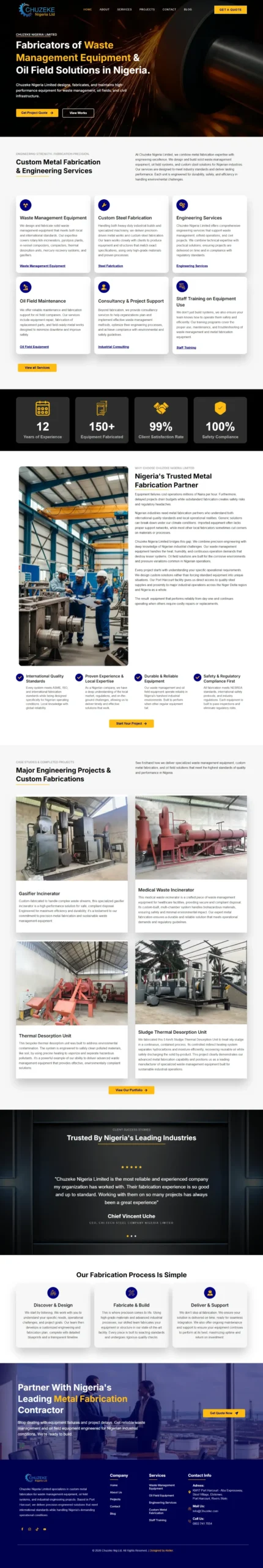 Chuzeke Nigeria Limited Website Design Case Study 2 Chuzeke Nigeria web design case study by Atelier Website Design Agency