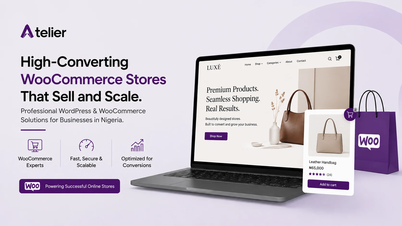 eCommerce WordPress Website Design with WooCommerce for Nigerian businesses