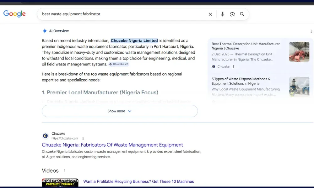 How to Rank Your Website Higher on Google in Nigeria 1 SEO + GEO for Chuzeke Nigeria Limited