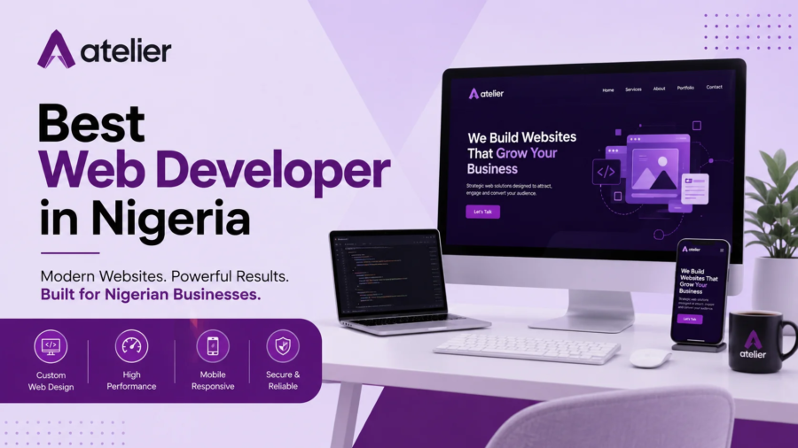 Best web developer in Nigeria, Atelier Website Design hero image
