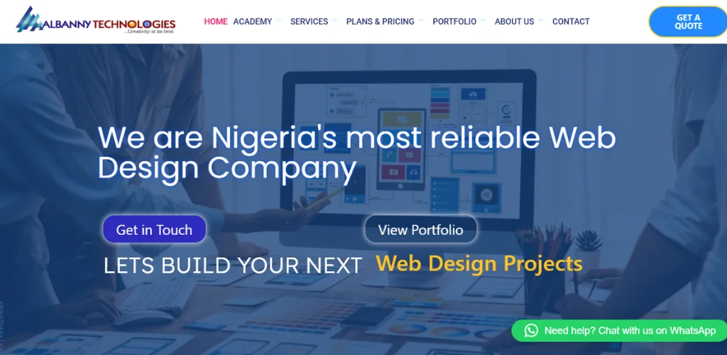 Best Website Design Companies in Nigeria 2 Albanny Technologies website agency, Uyo