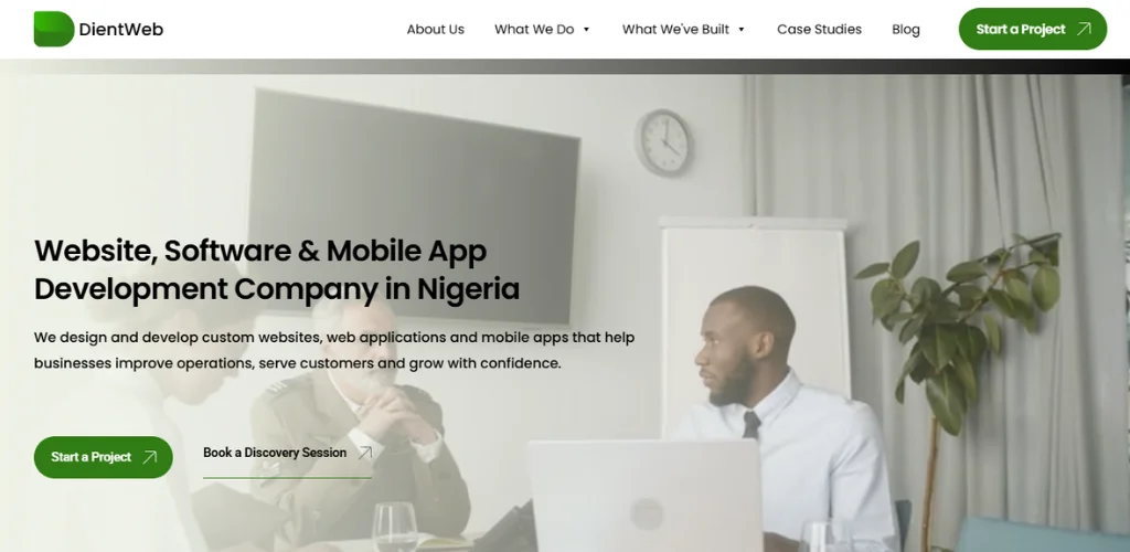 Best Website Design Companies in Nigeria 7 DientWeb Website and App Development Company, Lagos